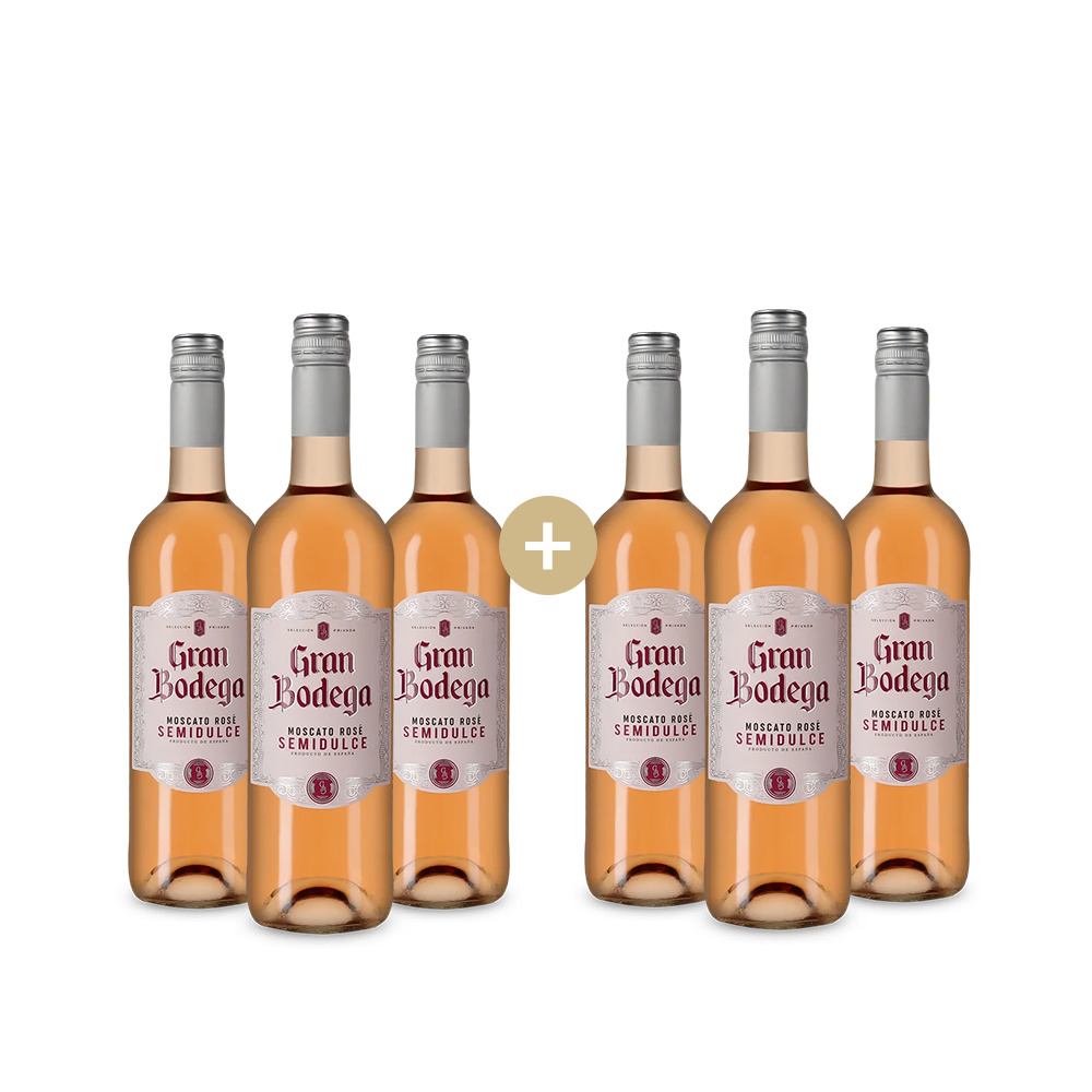 3+3 fľaše Moscato Rosé 2024 – Gold