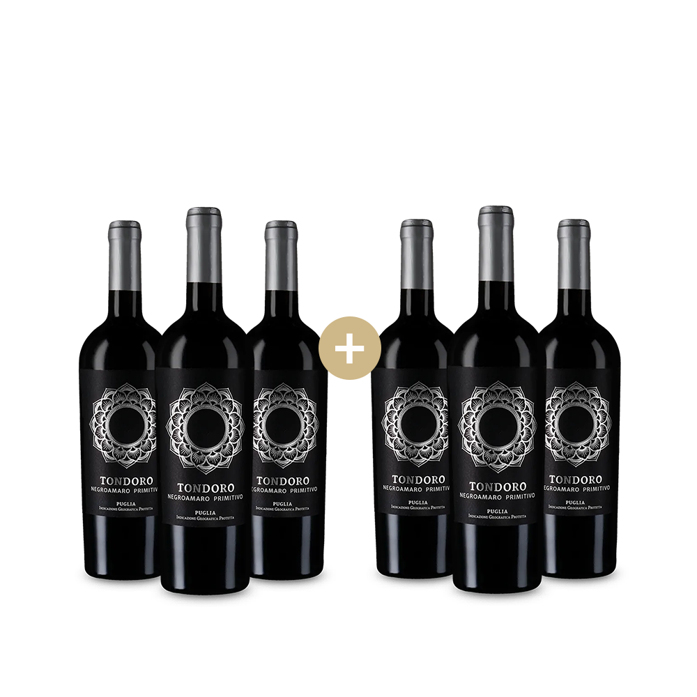 3+3 fľaše Tondoro Negroamaro Primitivo 2023 – Gold