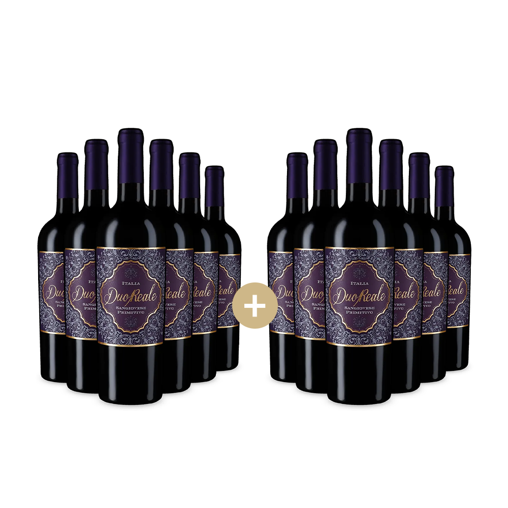 6+6 fliaš Duo Reale Sangiovese Primitivo 2024 – Gold