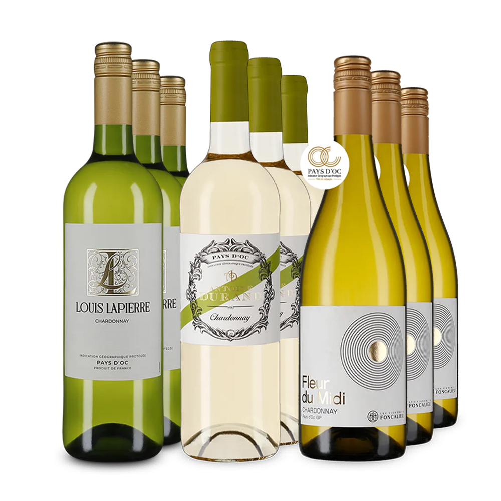 Hviezdne francúzske Chardonnay v balení 3x3 – Gold