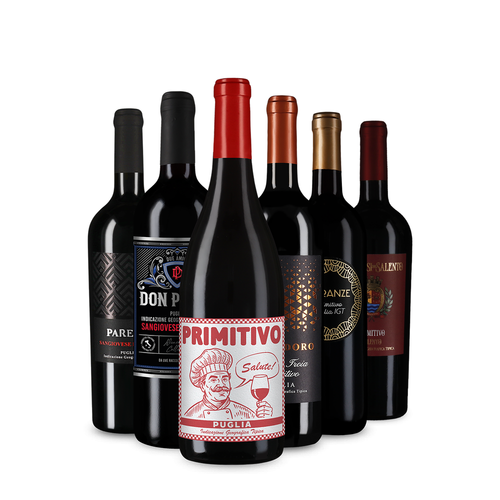 Jednotka medzi červenými vínami: Primitivo v degustačnom balení