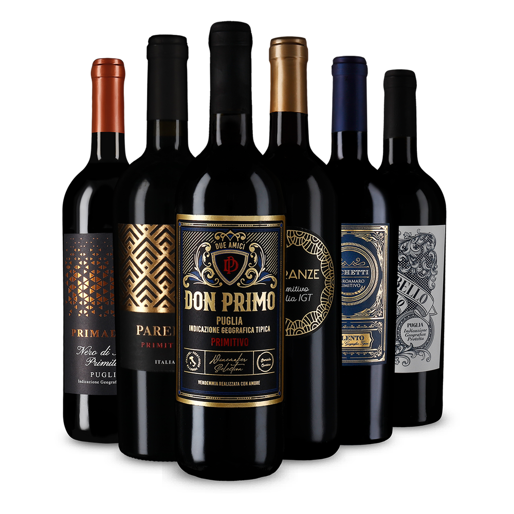Jednotka medzi červenými vínami: Primitivo v degustačnom balení