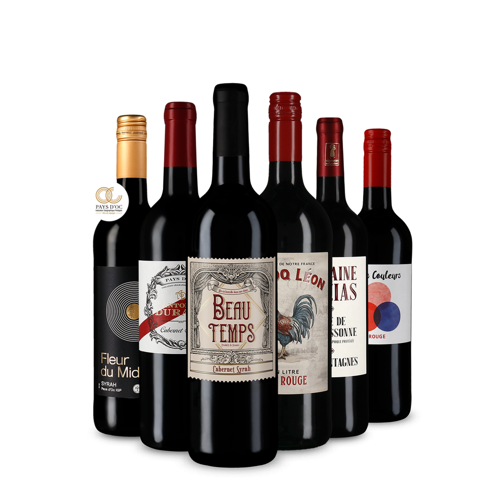 Poklady francúzskeho červeného vína v balíčku