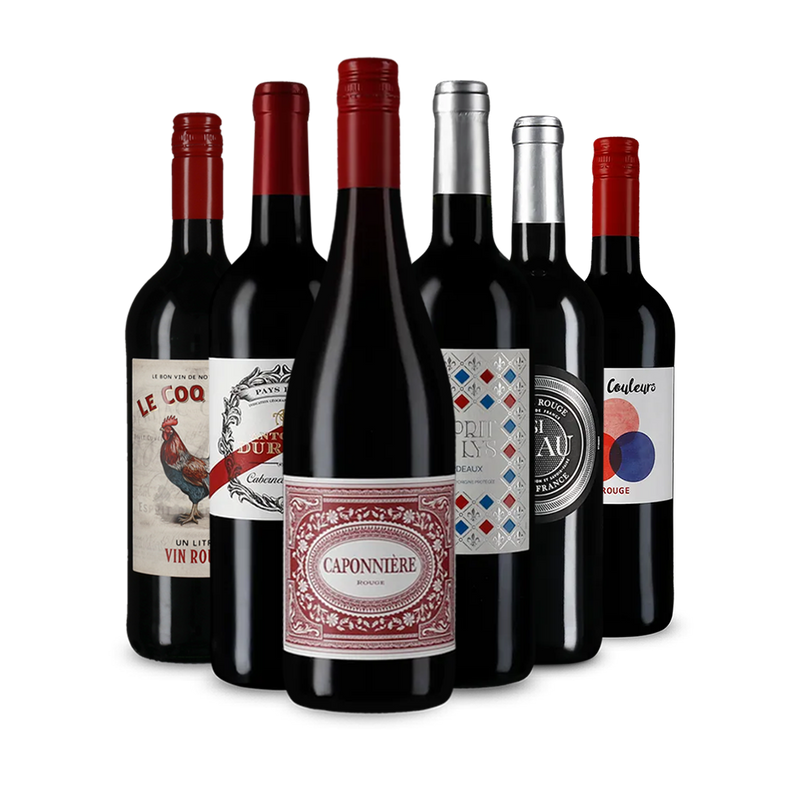 Poklady francúzskeho červeného vína v balíčku