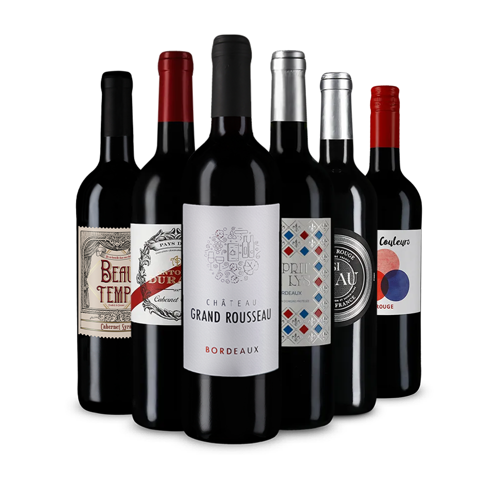 Poklady francúzskeho červeného vína v balíčku