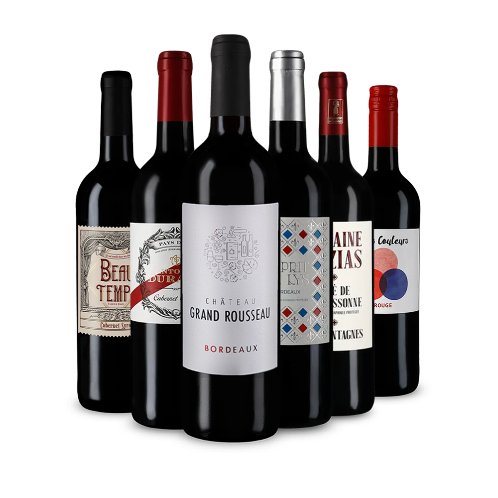 Poklady francúzskeho červeného vína v balíčku