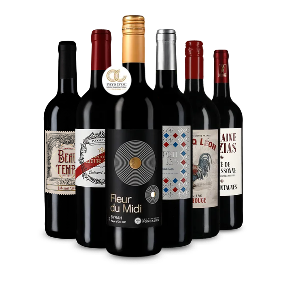 Poklady francúzskeho červeného vína v balíčku – Gold