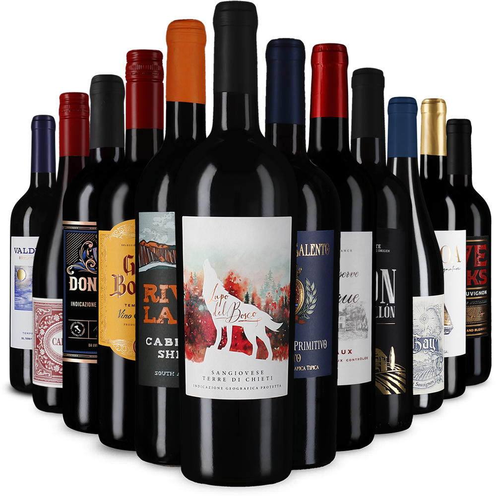 Červené vína v úvodnom balíčku