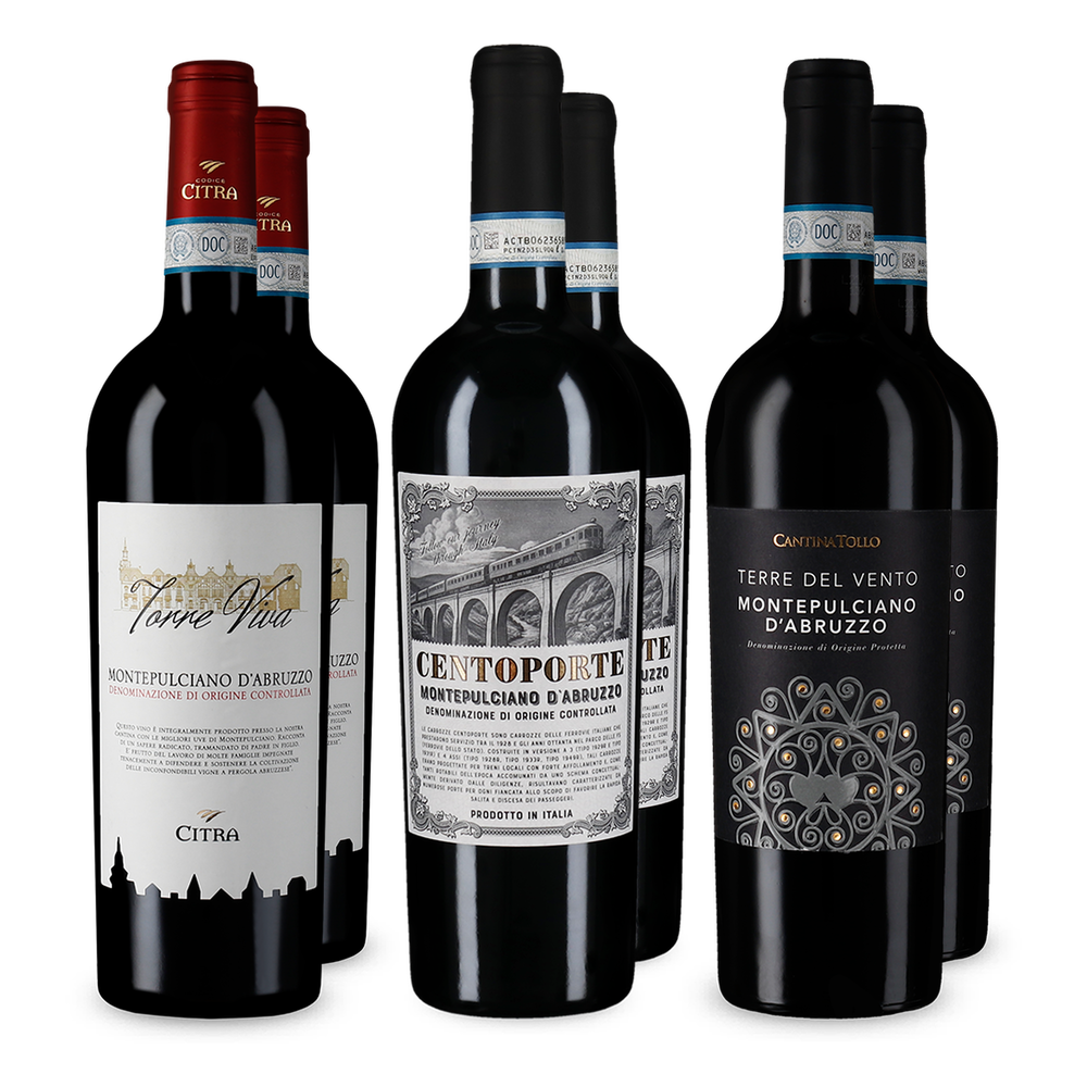 Montepulciano d'Abruzzo v degustačnom balení