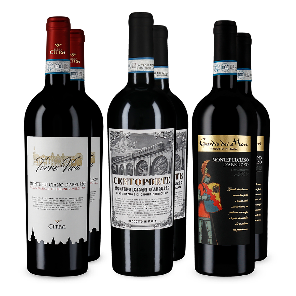 Montepulciano d'Abruzzo v degustačnom balení