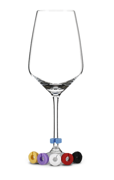 Rozlišovače na poháre okrúhle 6 ks - sada 2 – Gold