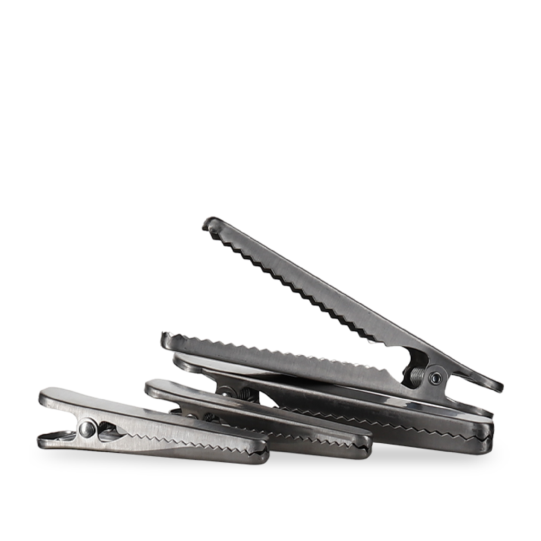 Vínokráľ spony z nehrdzavejúcej ocele v dvoch veľkostiach v sade po 4 kusoch