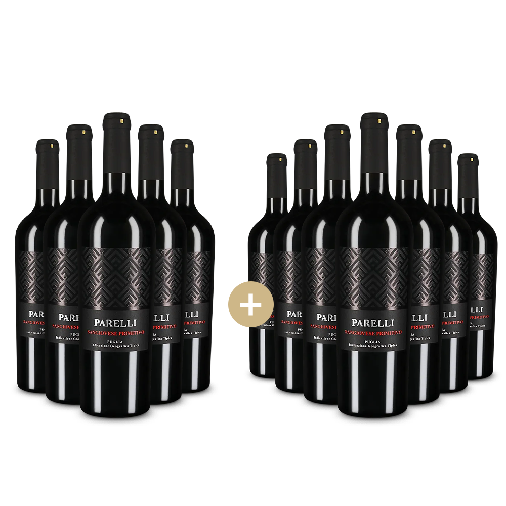 5+7 fliaš Parelli Sangiovese Primitivo 2024 – Gold