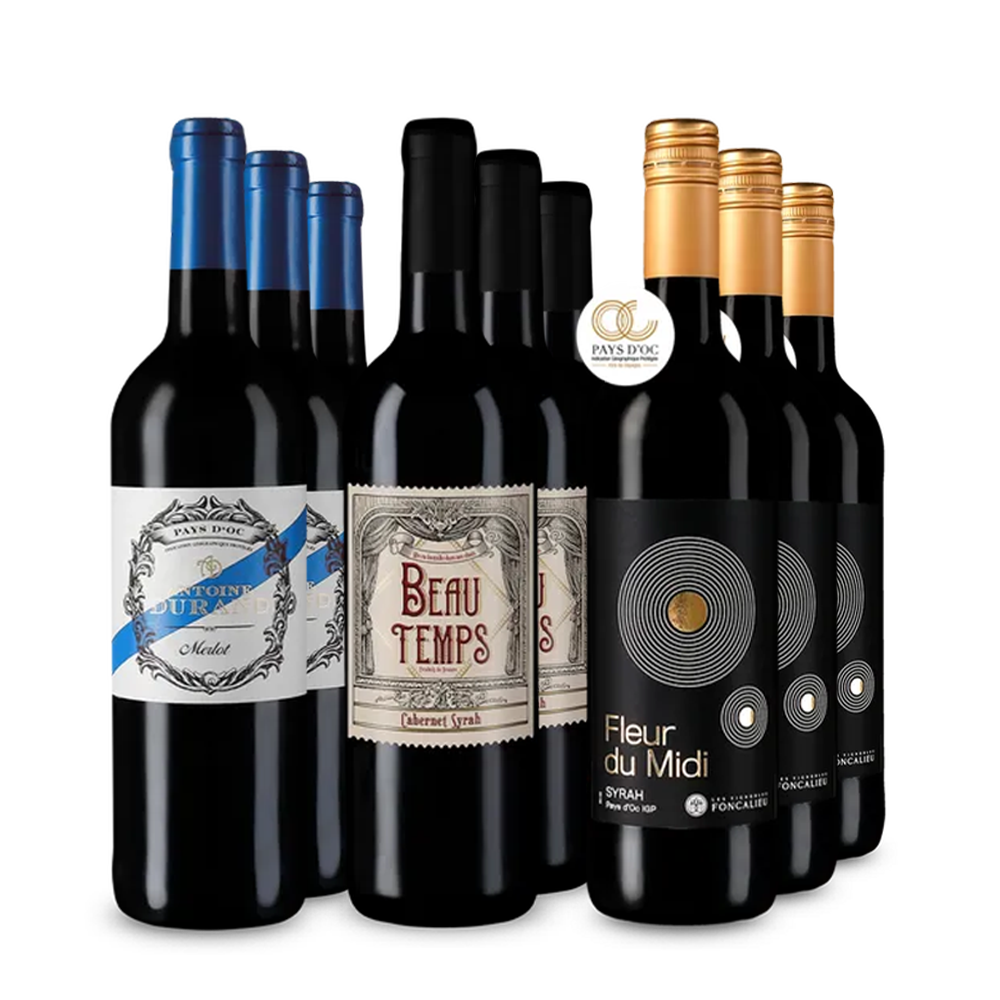 Languedoc-Roussillon: Červené hviezdy v balení 3x3 – Gold