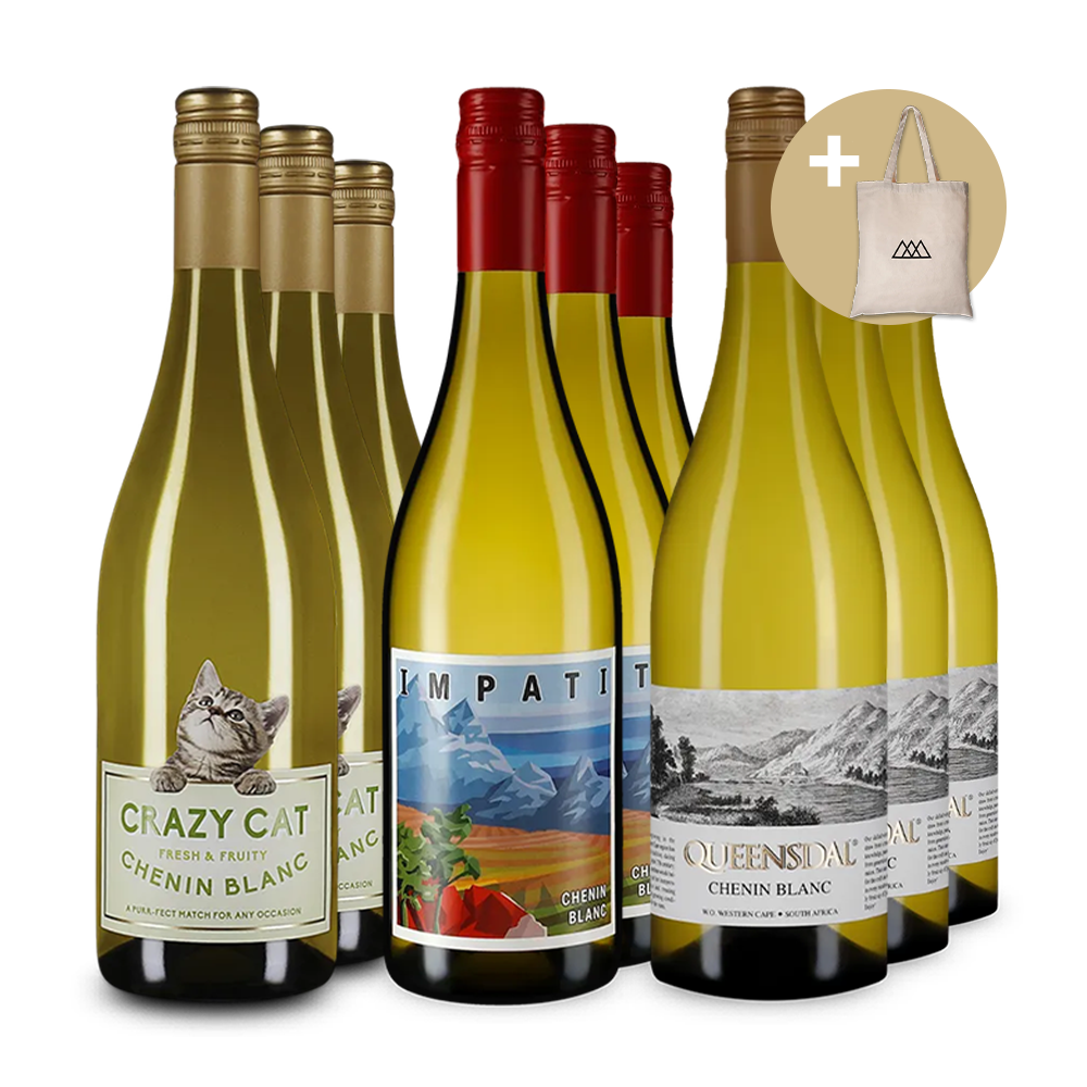 Hviezdny Chenin-Blanc v balení 3x3 + látková taška – Gold