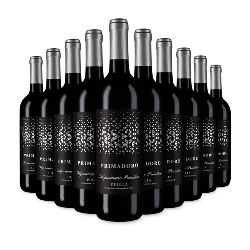 10 fliaš Primadoro Negroamaro Primitivo 2024 – Gold