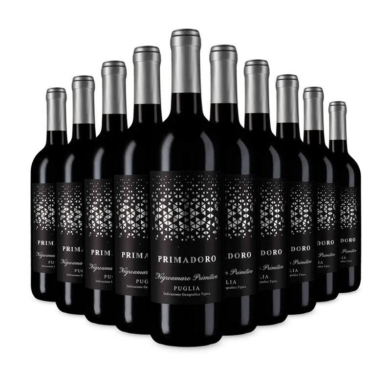 10 fliaš Primadoro Negroamaro Primitivo 2024 – Gold
