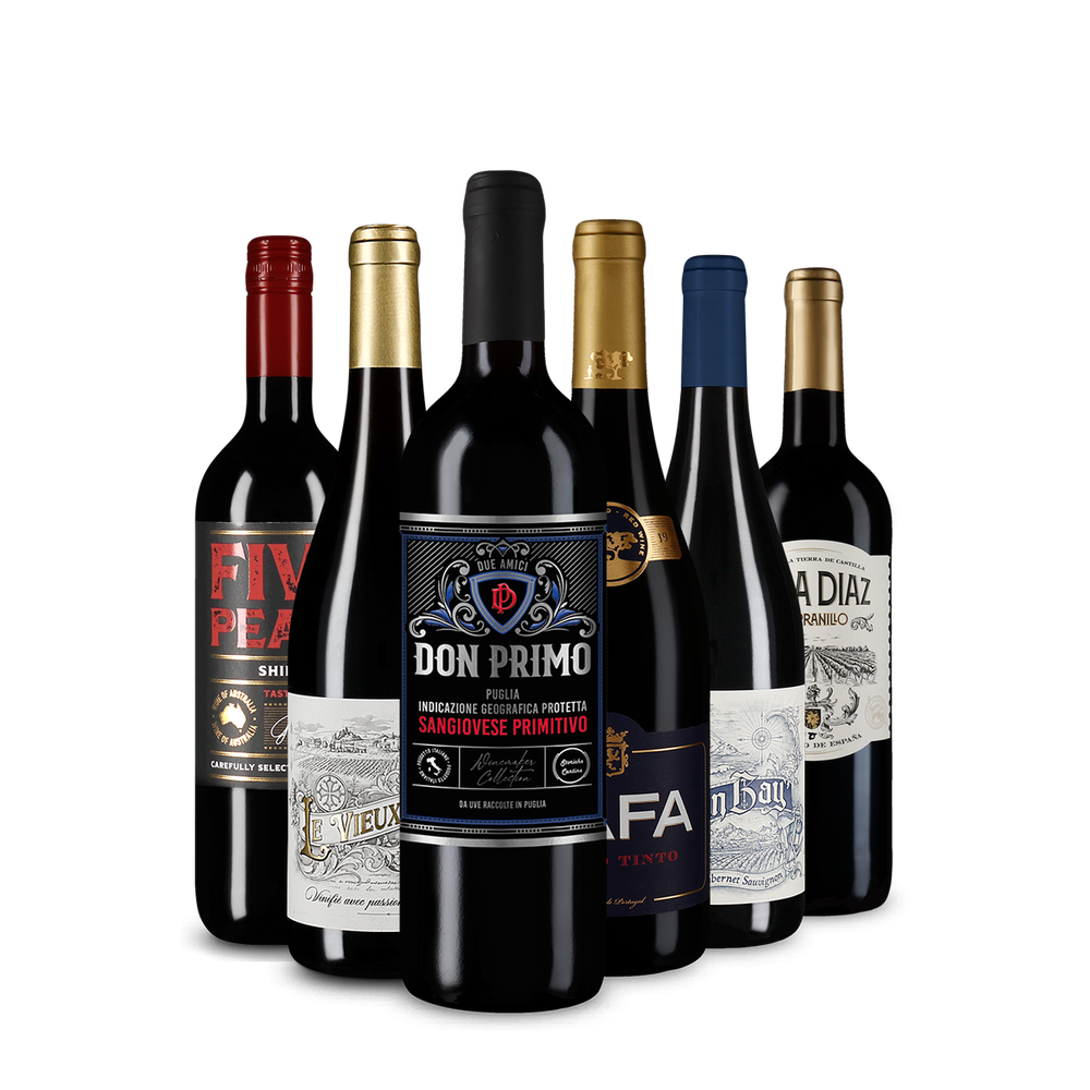 Červené vína roku 2025 v degustačnom balení po 6 kusoch