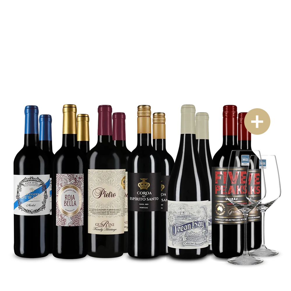 Medzinárodné červené hviezdy v balení 6x2 + 2 poháre – Gold