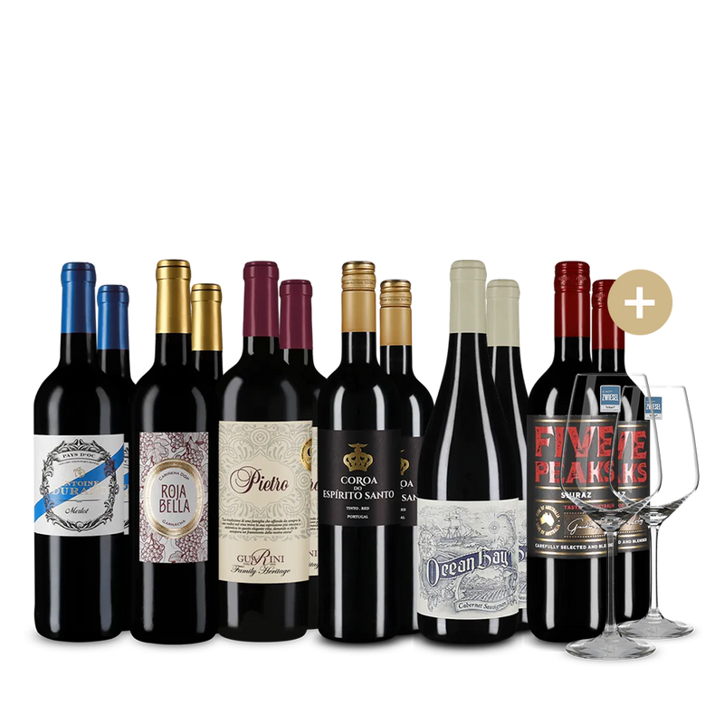 Medzinárodné červené hviezdy v balení 6x2 + 2 poháre – Gold