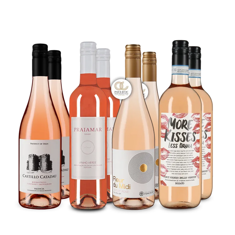 Hviezdne juhoeurópske Rosé v balení 4x2 – Gold