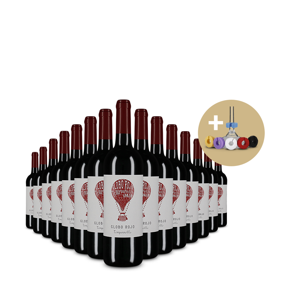 15 fliaš Tempranillo 2024 + označovače na víno – Gold