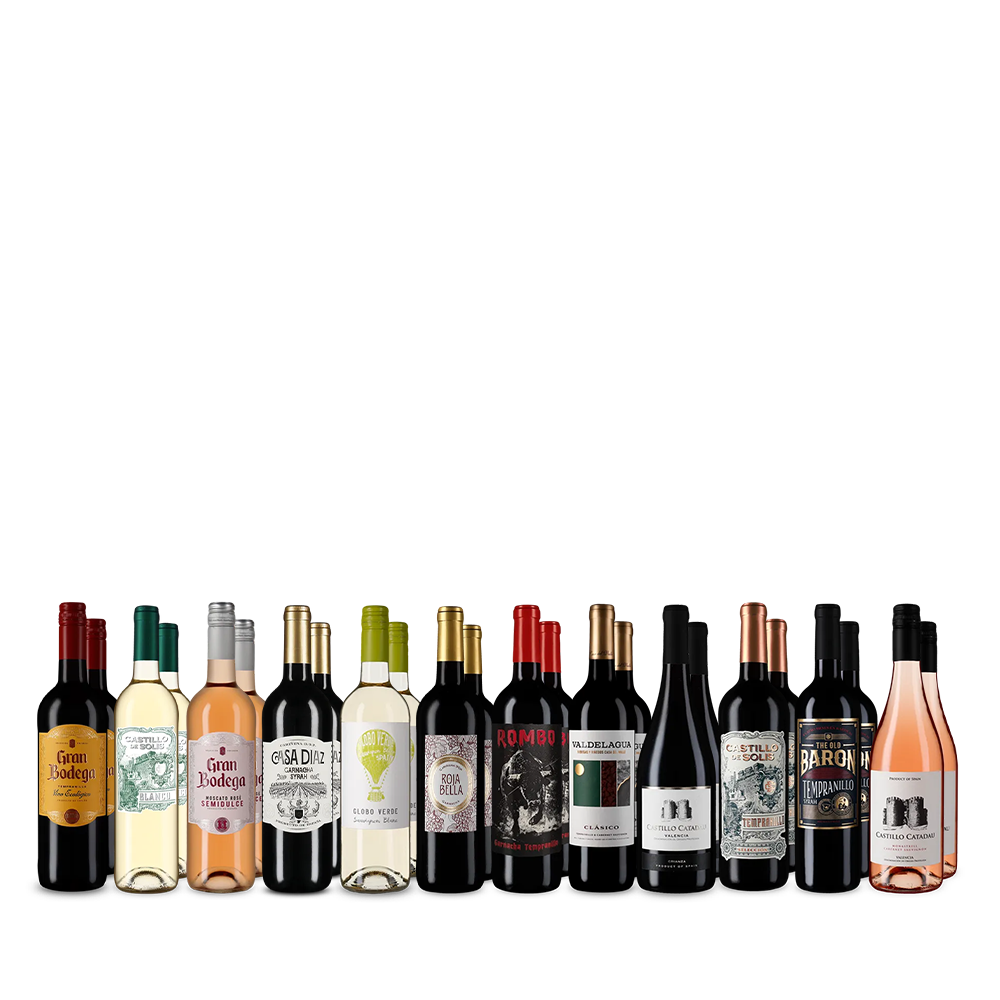 Španělská vína v balení 12x2 – Gold