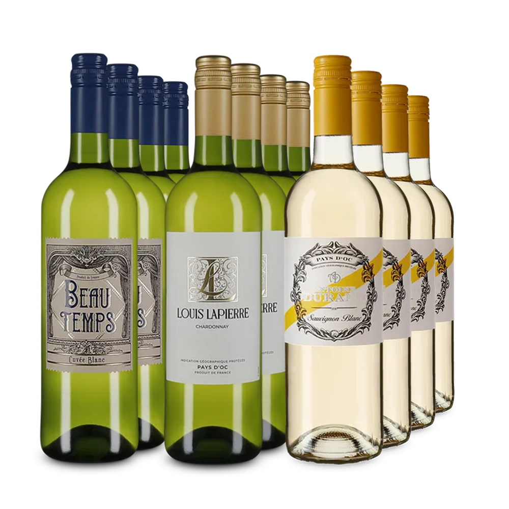 Francúzske biele vína v balení 3x4 – Gold