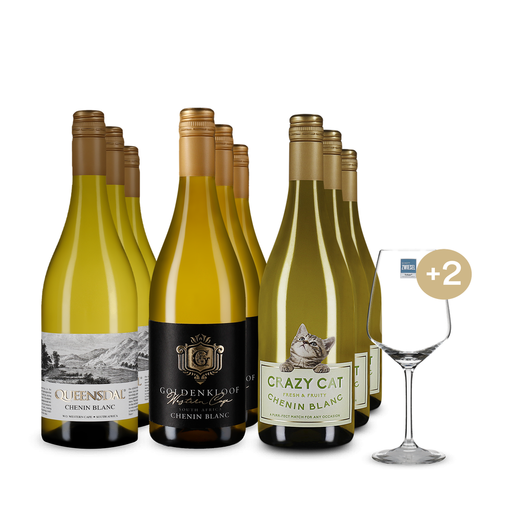 Výnimočné zážitky s Cheninom Blanc v balení 3x3 + 2 poháre na víno