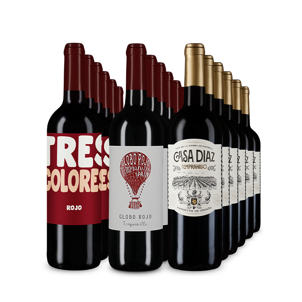 Španielske červené hviezdy v mega balení 3x6 – Gold