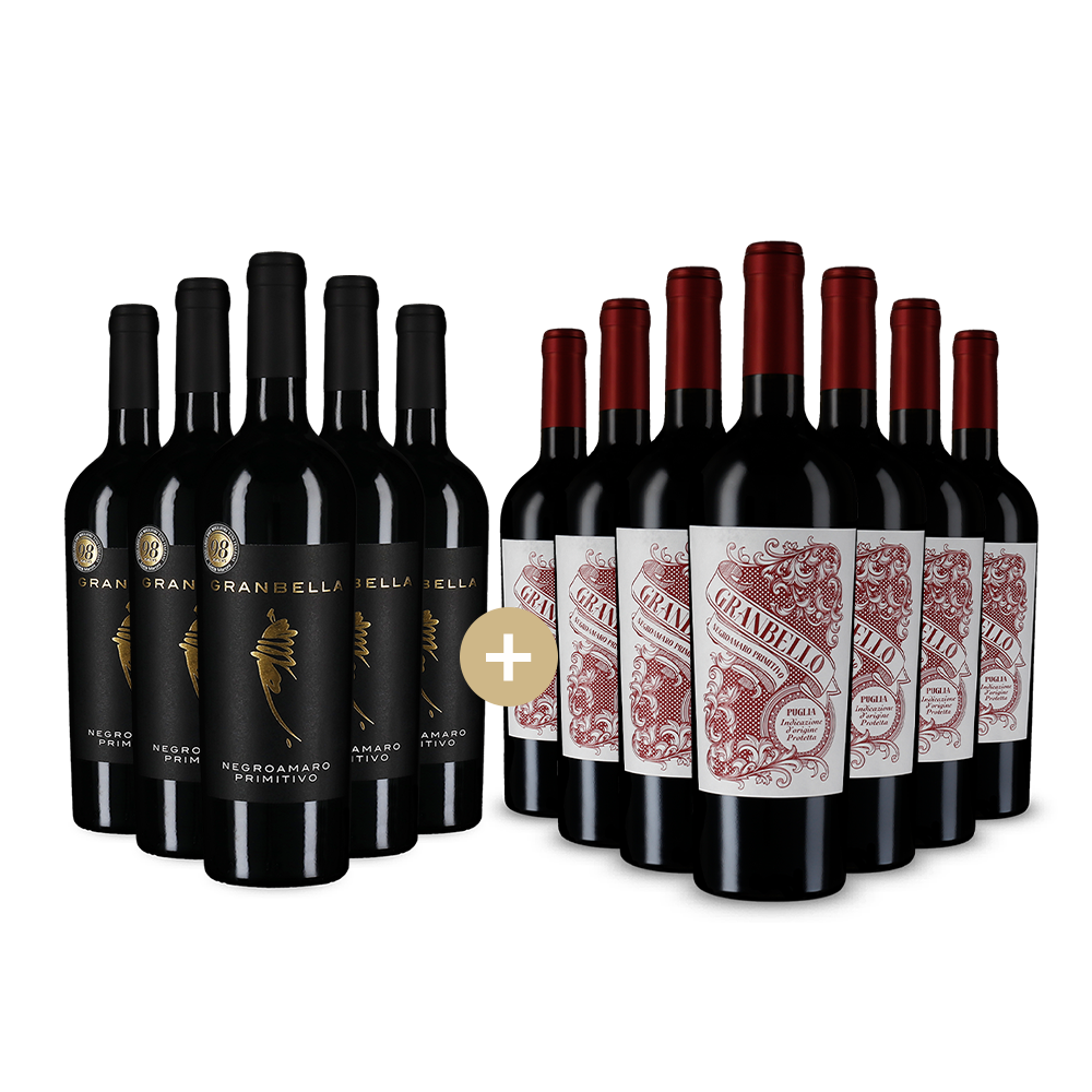5+7 fliaš apúlskeho červeného vína od Granbella & Granbello – Gold