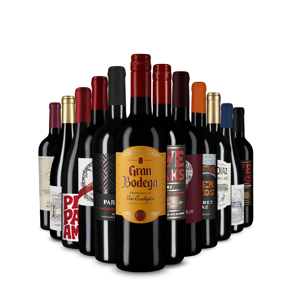 Červené víno v XXL: Hviezdne balenie po 12 kusoch – Gold