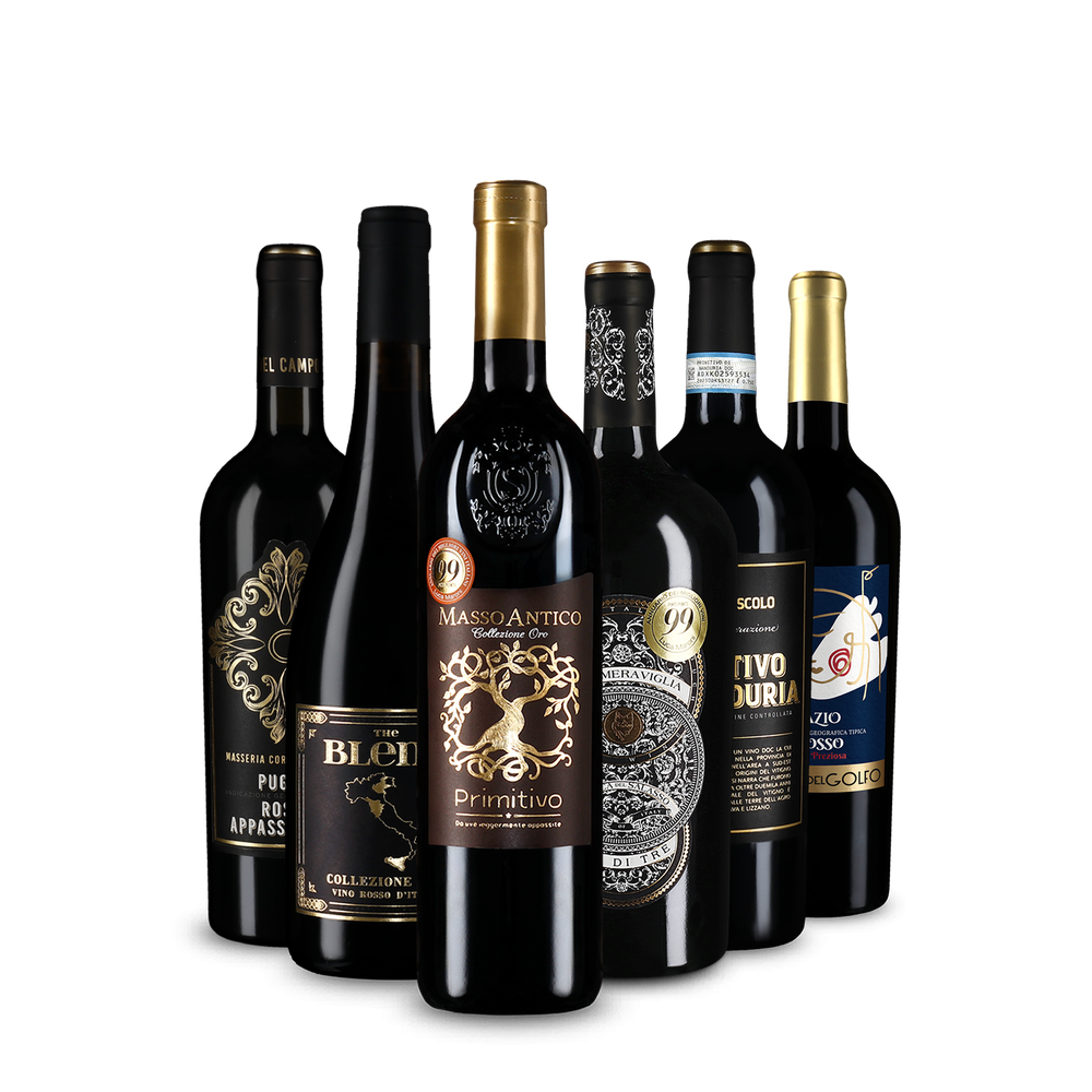 99 bodov od Maroniho: Talianske červené vína v balení po 6 kusoch – Gold