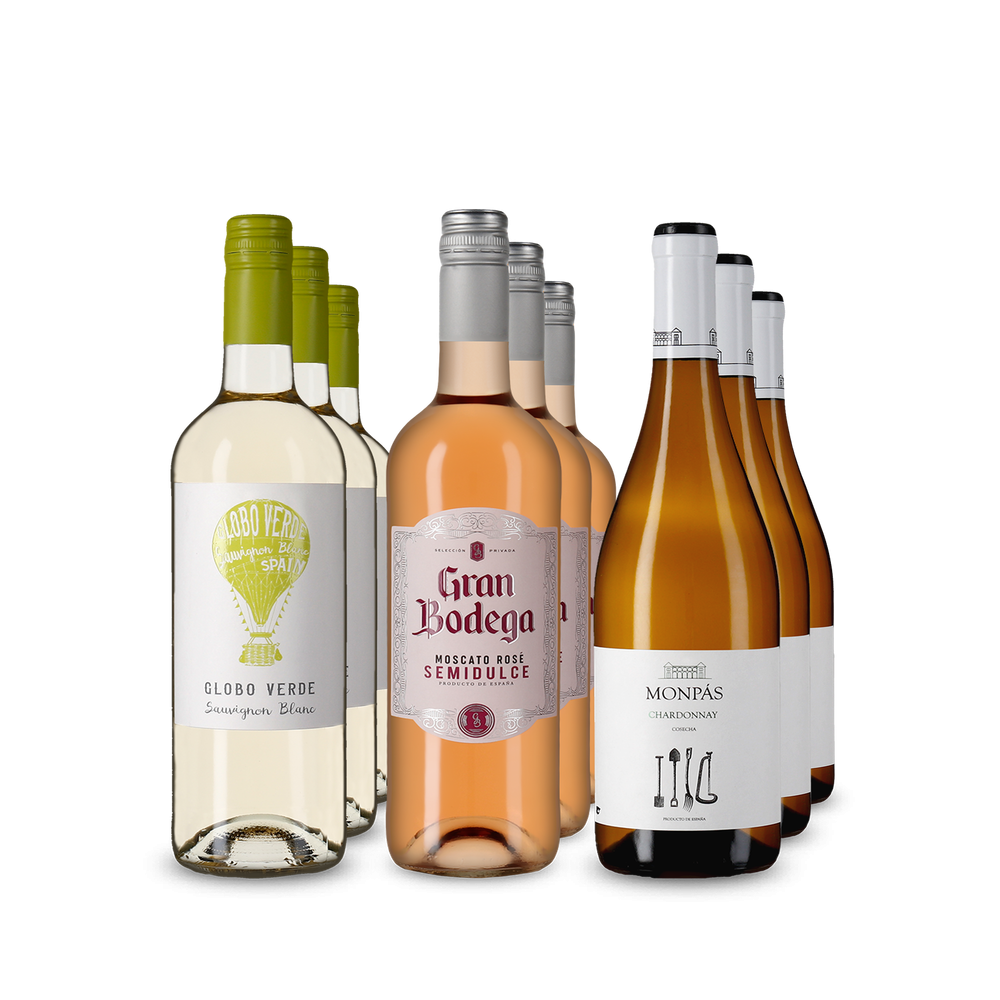 Španielske biele vína & Rosé v balení 3x3 – Gold