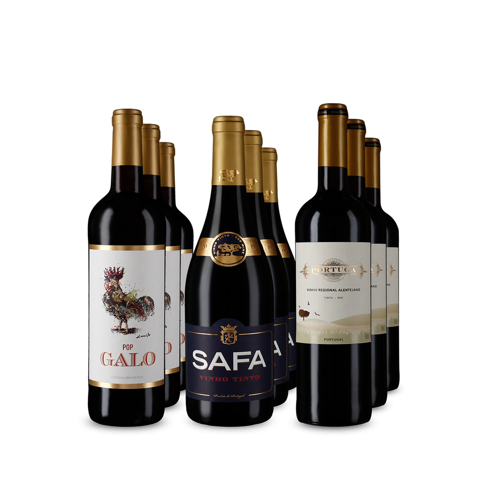 Hviezdy medzi červenými vínami z Portugalska v balení 3x3 – Gold