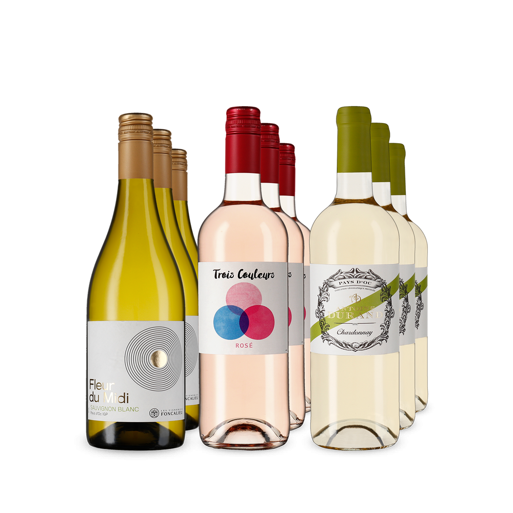 Biele a ružové vína z Francúzska vo výhodnom balení 3x3