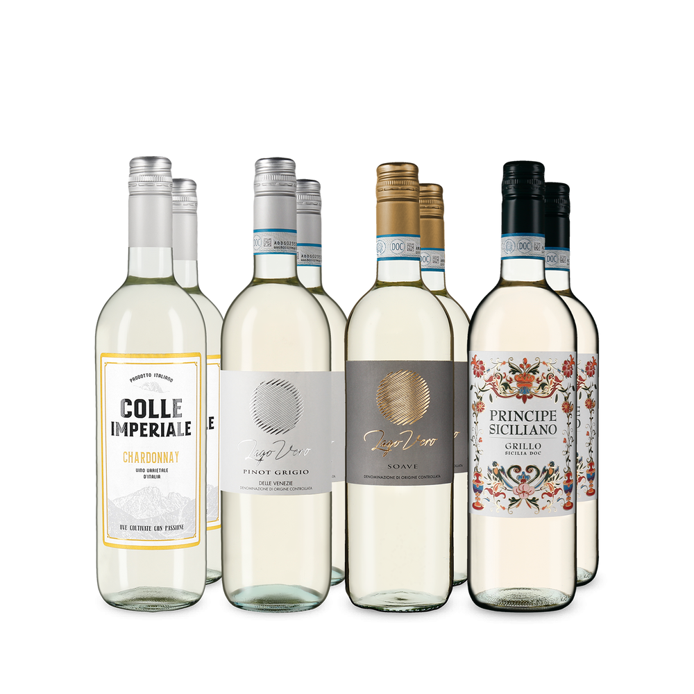 Obľúbené biele vína z Talianska v balení 4x2 – Gold