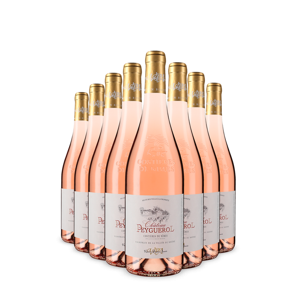 8 fliaš Chateau Peyguerol Costières de Nimes Rose 2025 – Gold