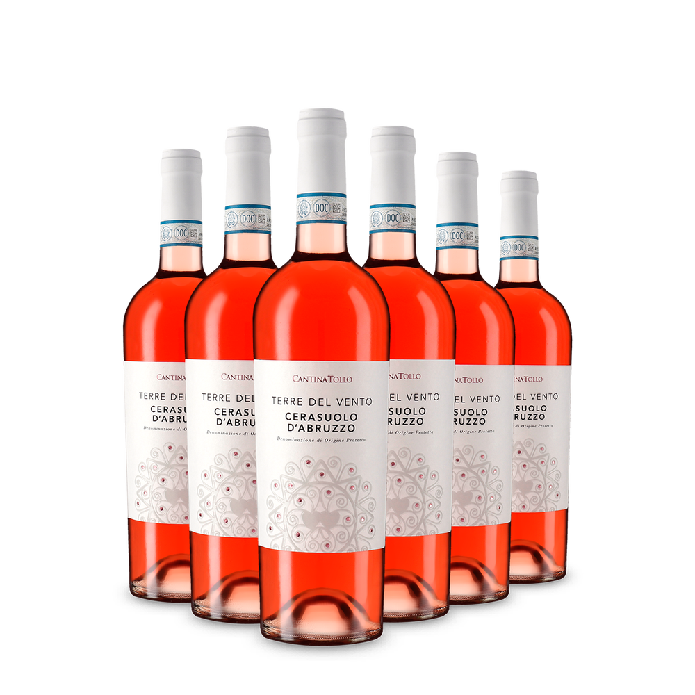 6 fliaš Terre del Vento Cerasuolo d'Abruzzo Rosato 2025